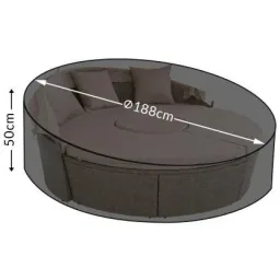 Abdeckung Garden Day Bed Oxford, 188 x 50cm, silber