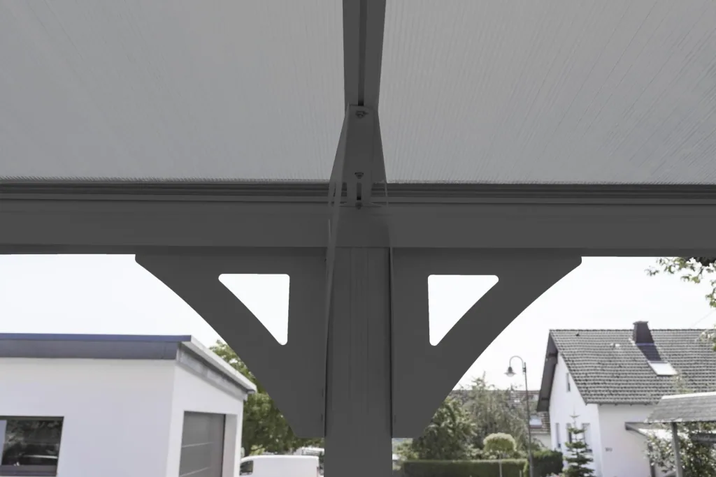Westmann Aluminium Rundbogen Carport und Überdachung anthrazit, 576x300x220 cm