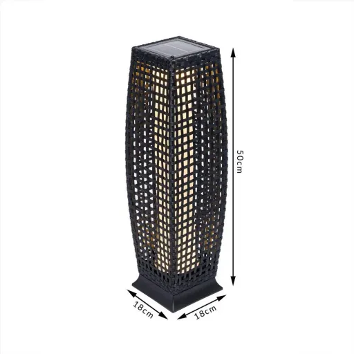 Solar-Gartenleuchte Polyrotan 25 LED 50cm