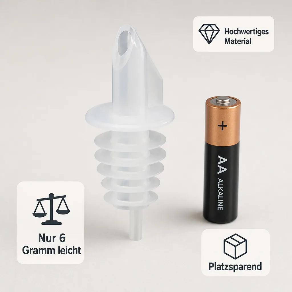 Ausgiesser - BILLY, Kunststoff, für 0,5 - 1,5 L Flaschen, mit 5 Lamellen, transparent