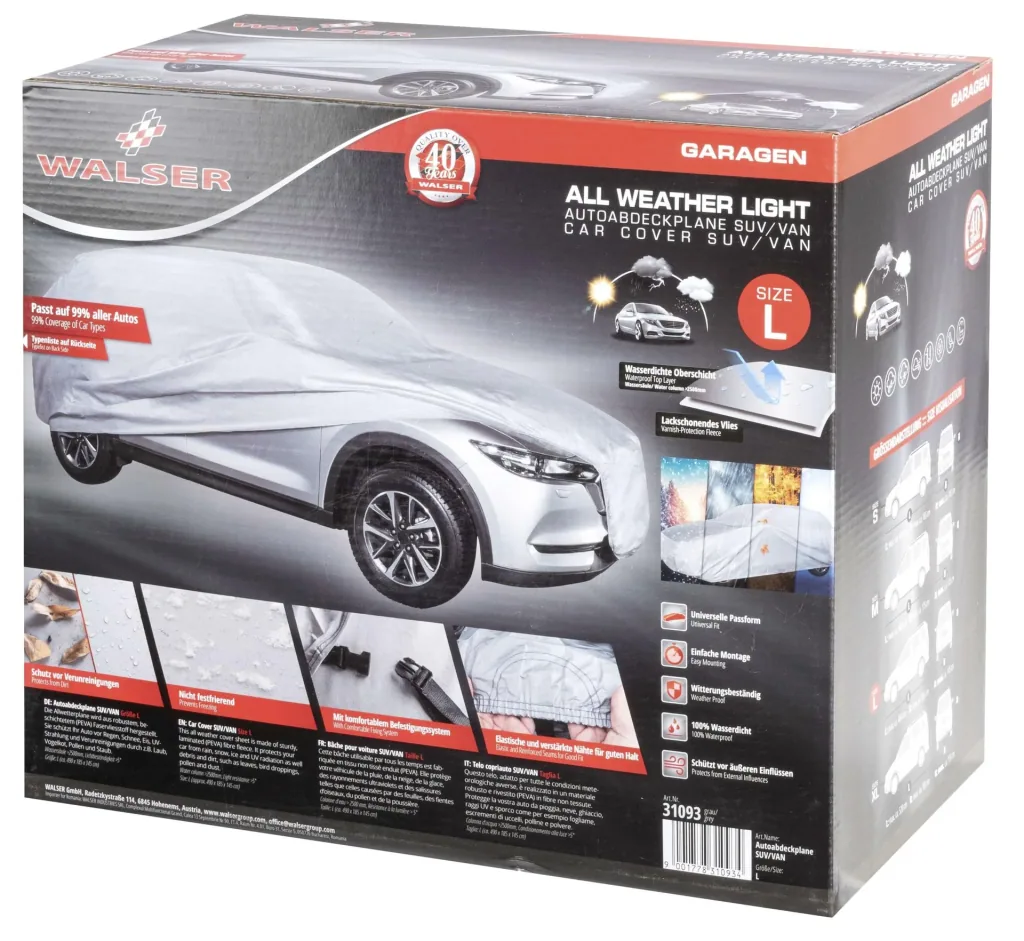 All Weather light SUV - Größe L - 490 x 185 x 145 cm - PEVA - grau