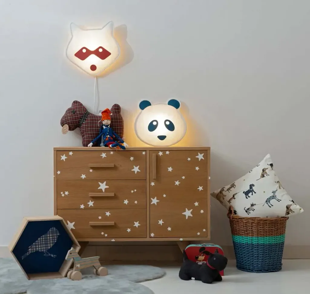 Buokids Soft Wandlampe Waschbär schwarz