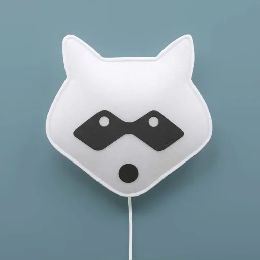 Buokids Soft Wandlampe Waschbär schwarz