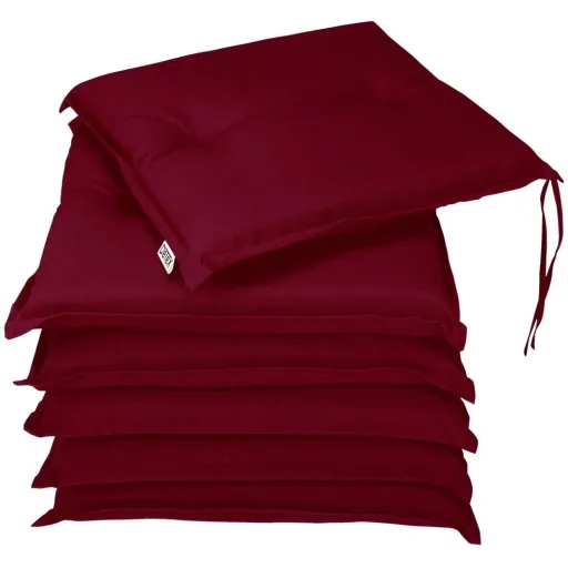 Sitzkissen - 6er Set - Boston Rot - 43x39x5cm
