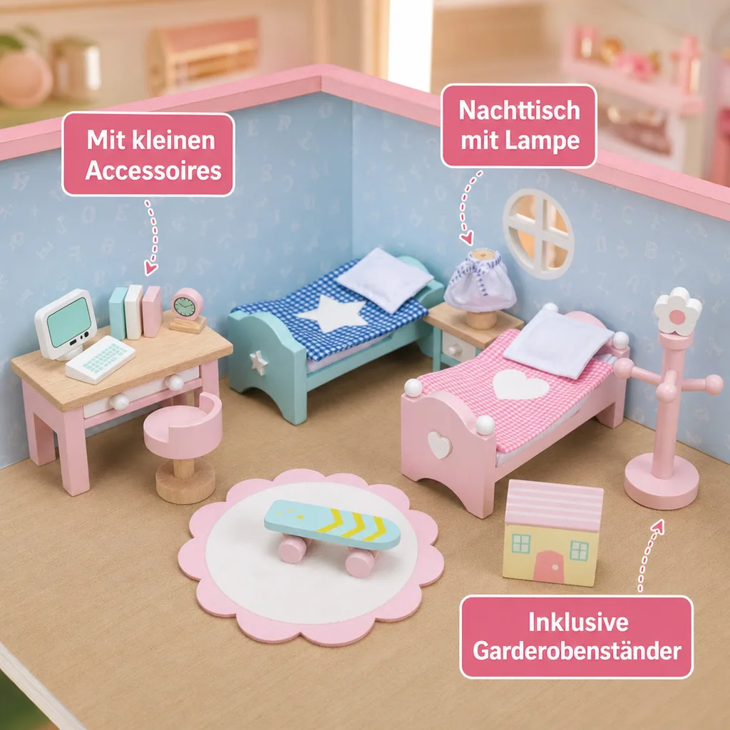 Le Toy Van Puppenhaus Zubehör Kinderzimmer Daisy Lane