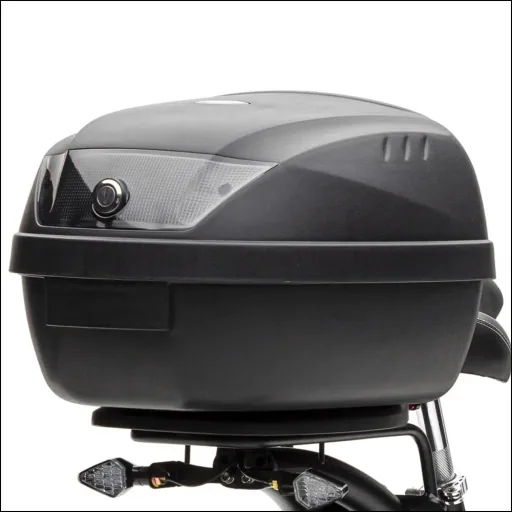 Forca E-Roller "Knumo" Duo, 45 km/h, 3000 W Safety Plus inklusive Blinkanlage, Lenkertasche, Gepäck-Case und Lithium-Akku schwarz