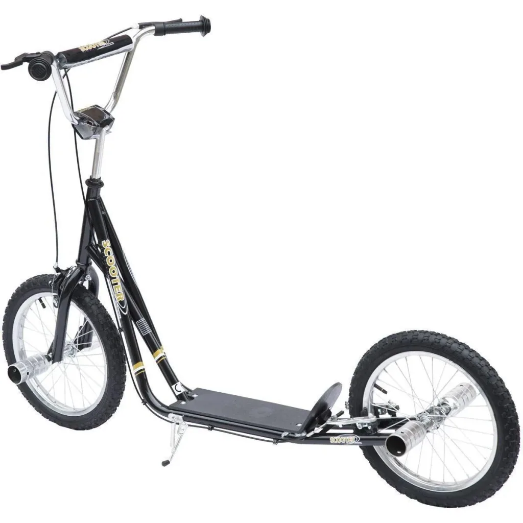 Kinder City Tretroller 16 Zoll schwarz