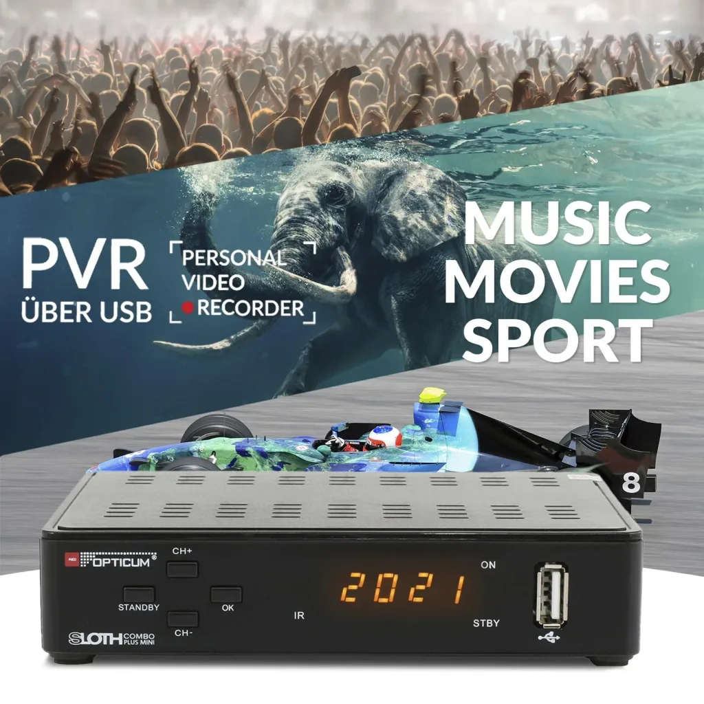 Receiver Sloth Combo plus mini DVB-S2/T2/C