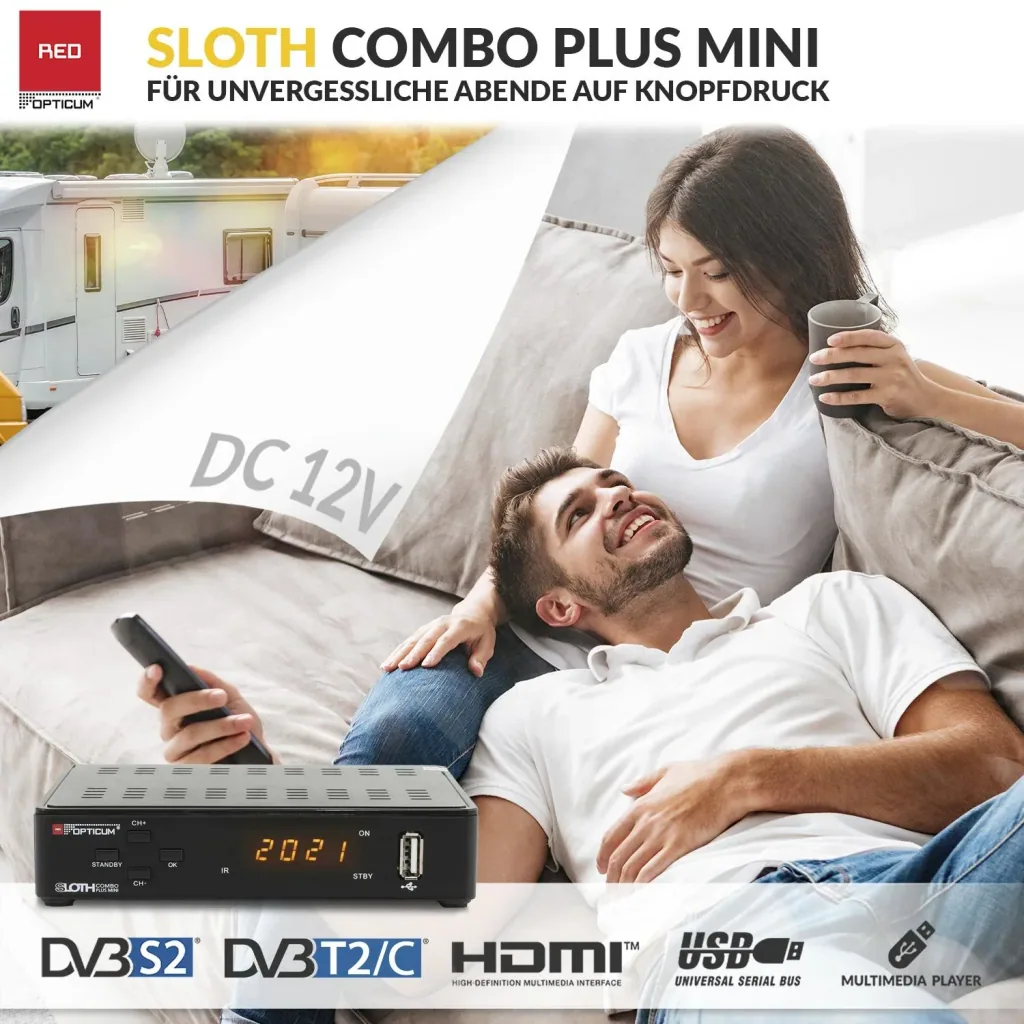 Receiver Sloth Combo plus mini DVB-S2/T2/C