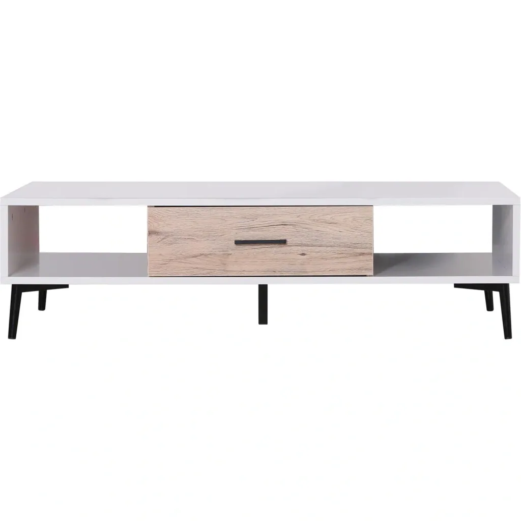 Couchtisch Beistelltisch Sofatisch Fernsehtisch Kaffeetisch 1 x Schublade 3 x Ablage Holz 110 x 60 x 30 cm