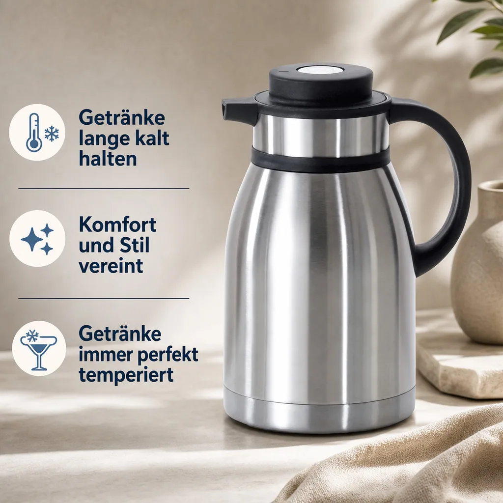 Thermoskanne, Pumpkanne, Isolierkanne - 2,5L