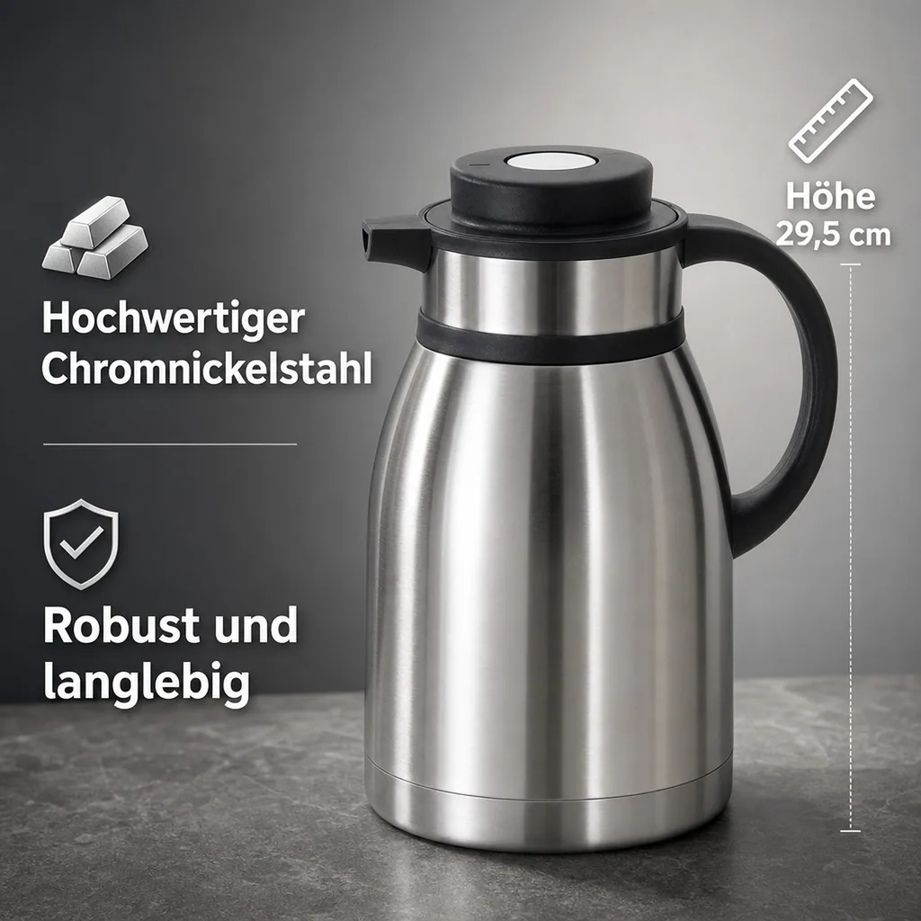 Thermoskanne, Pumpkanne, Isolierkanne - 2,5L