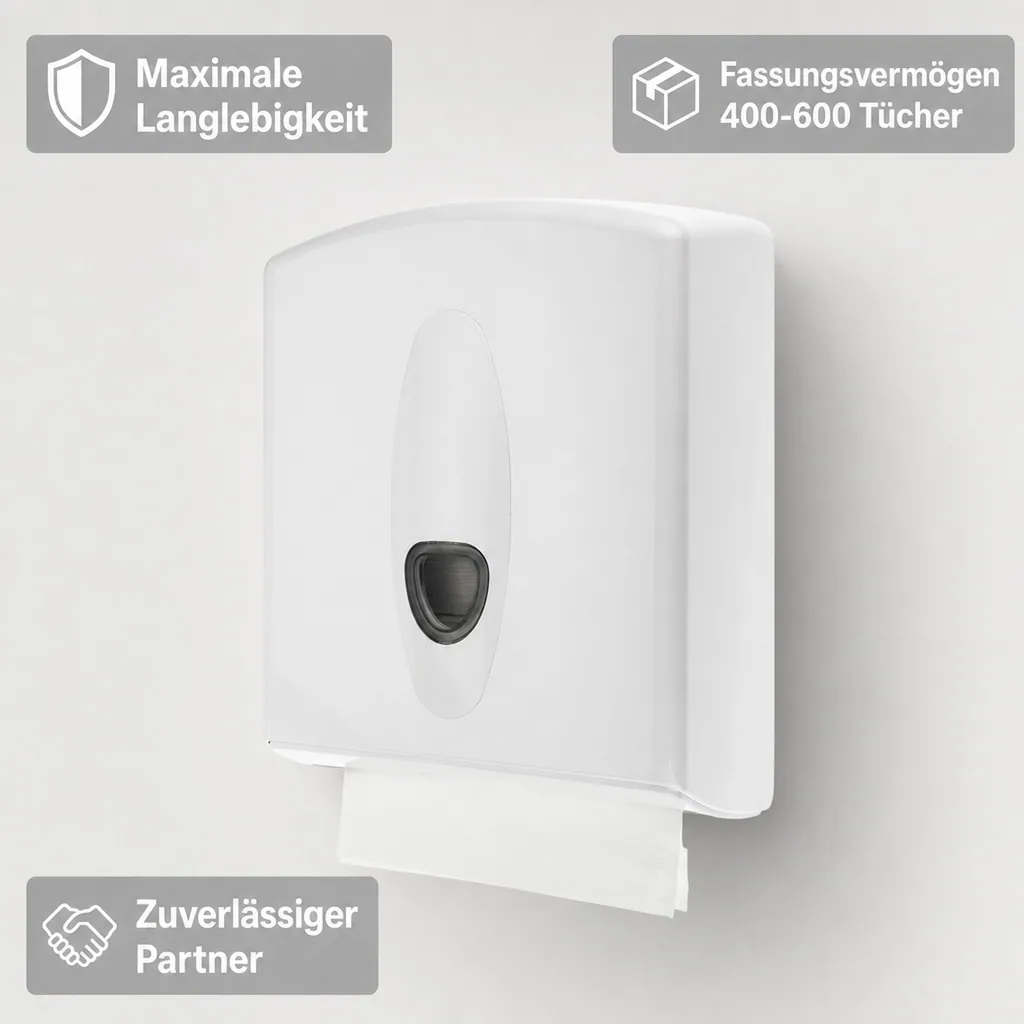 Papierhandtuchspender, Handtuchspender, Papierhandtuchhalter - PQ20MidiH, Midi, Kunststoff