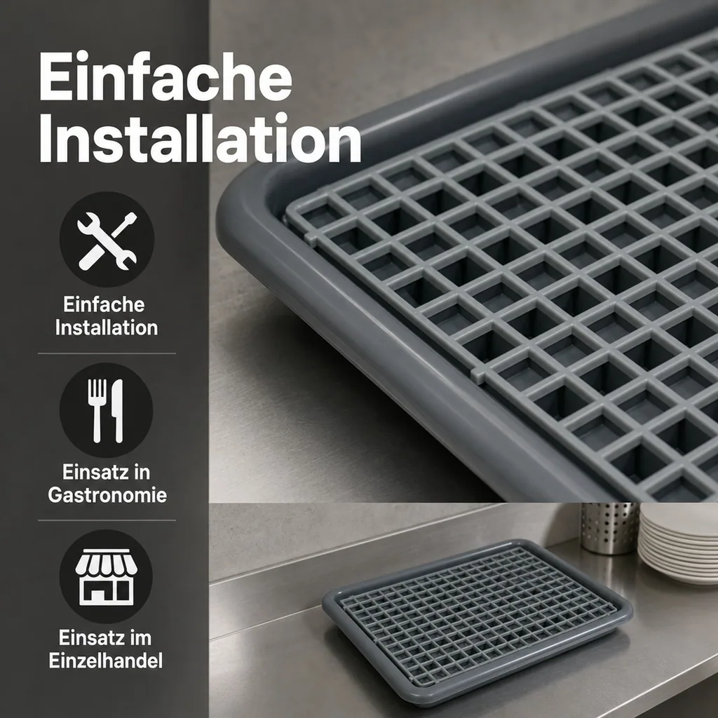 Auffangwanne mit 1 Abtropfmatte