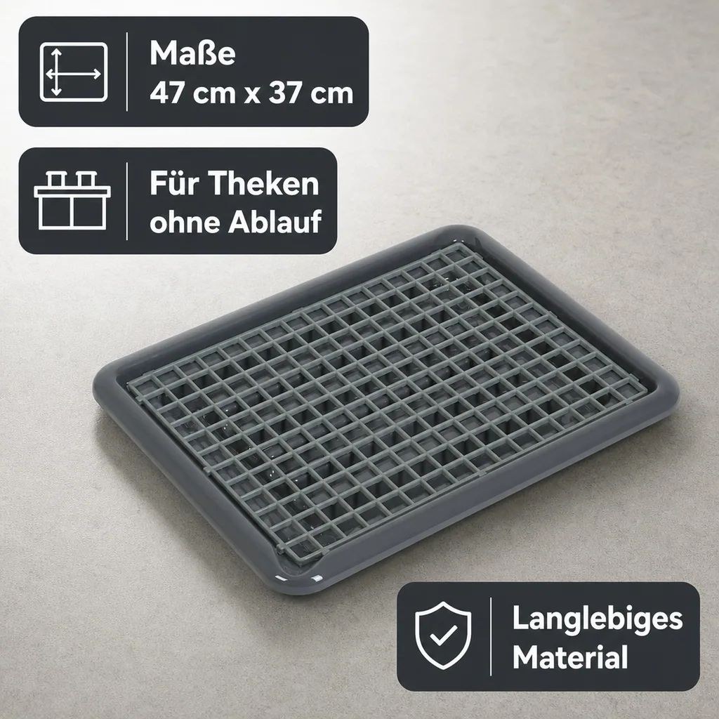 Auffangwanne mit 1 Abtropfmatte