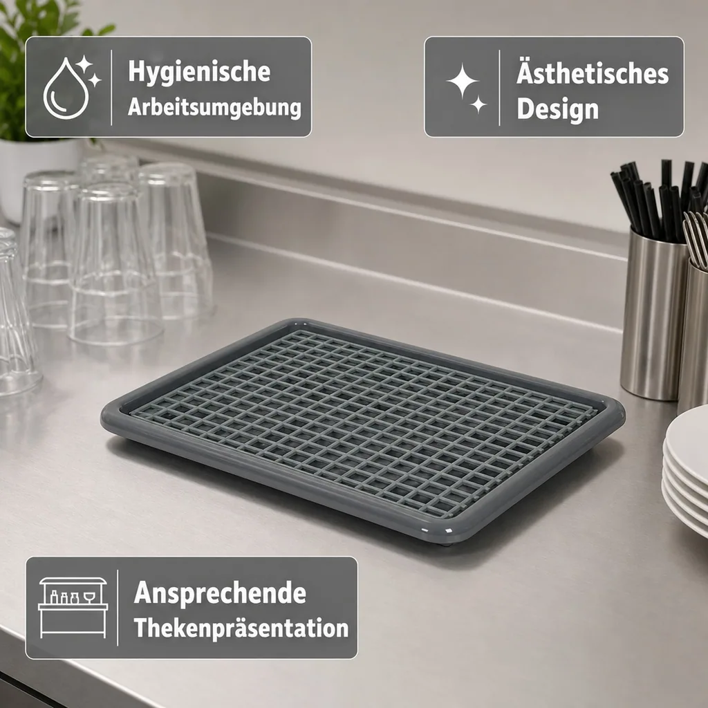 Auffangwanne mit 1 Abtropfmatte