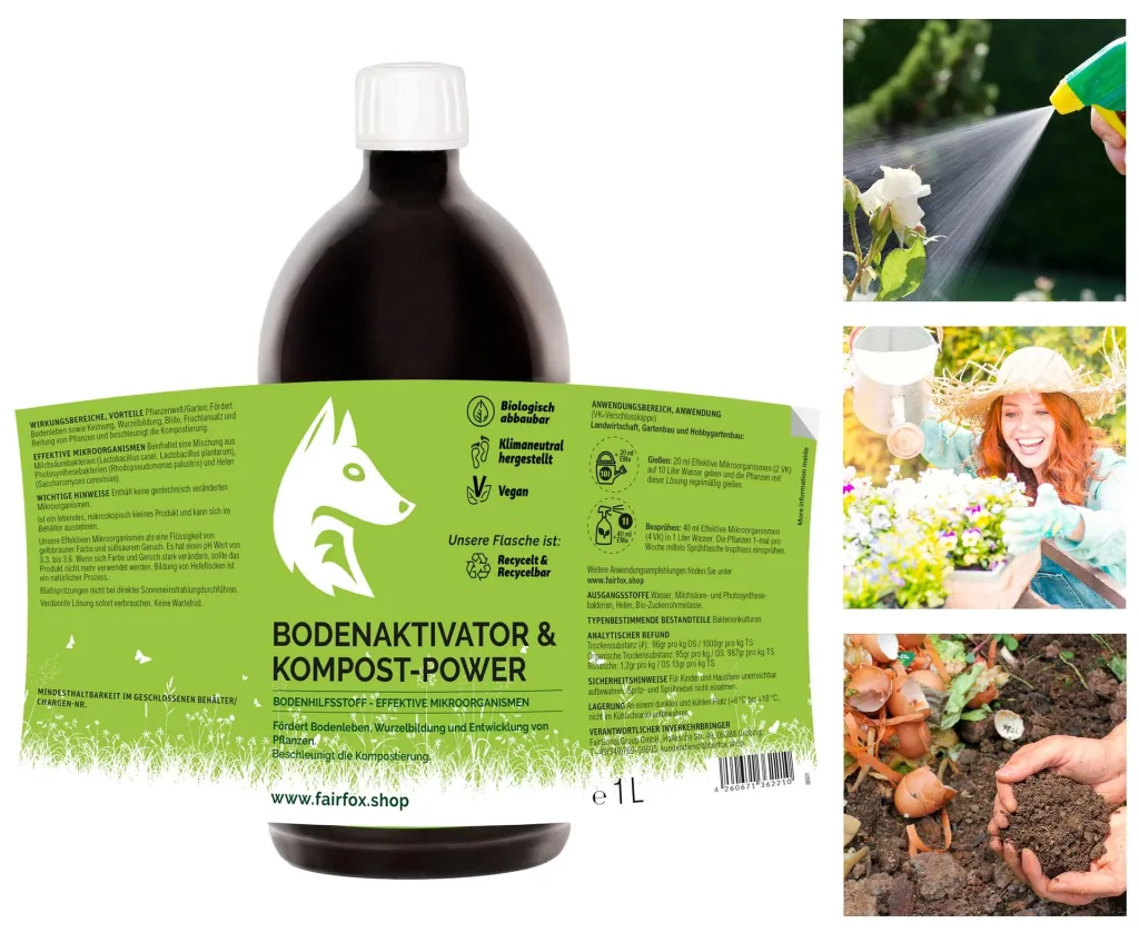 Fermentations-Set, Bodenaktivator & Kompost-Power, 1 Liter und Trocken-Ferment, 1 kg