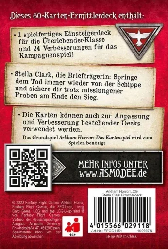 Arkham Horror Das Kartenspiel - Stella Clark ( Ermittler Deck )