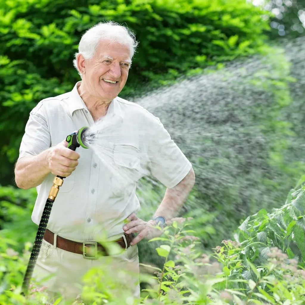 Gartenschlauch flexibel 22,5 m mit 10 Funktionen Sprühdüse Wasserschlauch mit 1/2 Zoll & 3/4 Zoll Anschluss Schlauch deh
