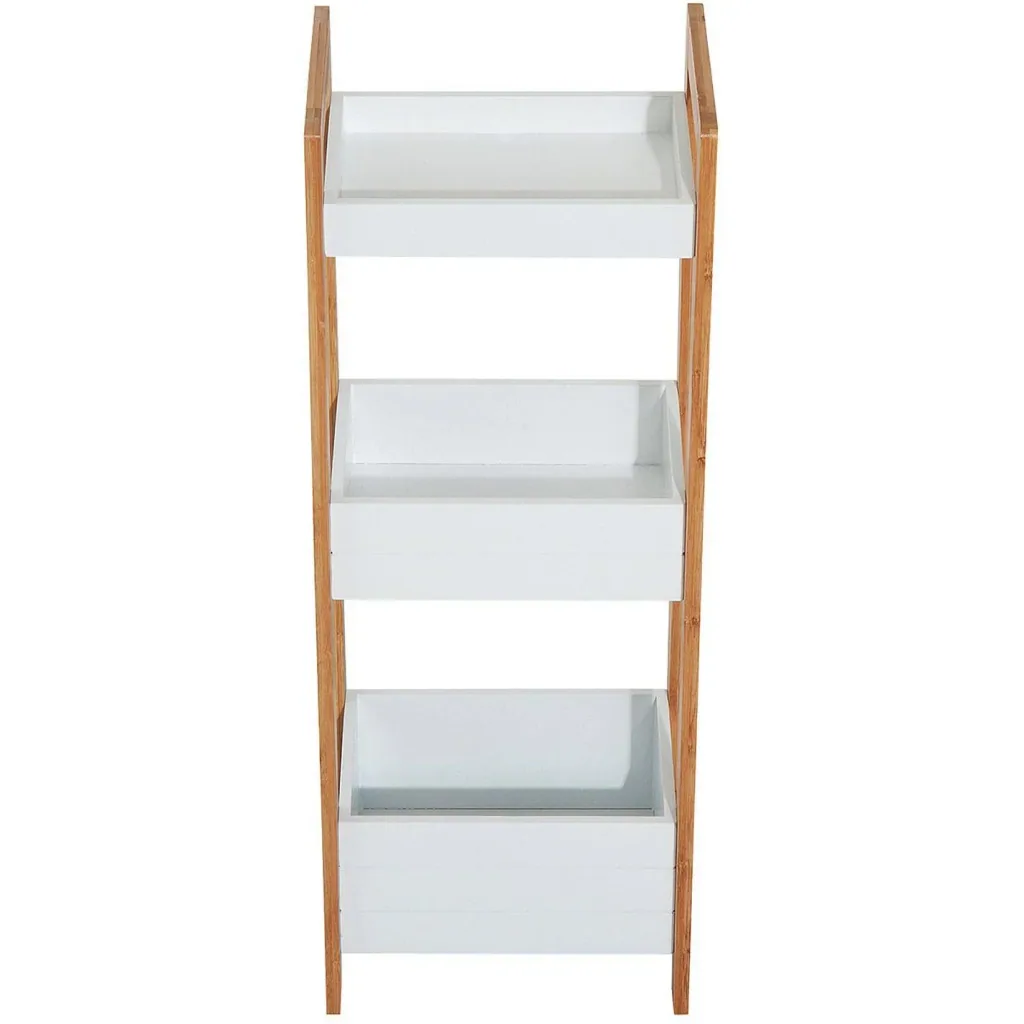 Badregal Standregal Holzregal 3 Staufächer Weiß