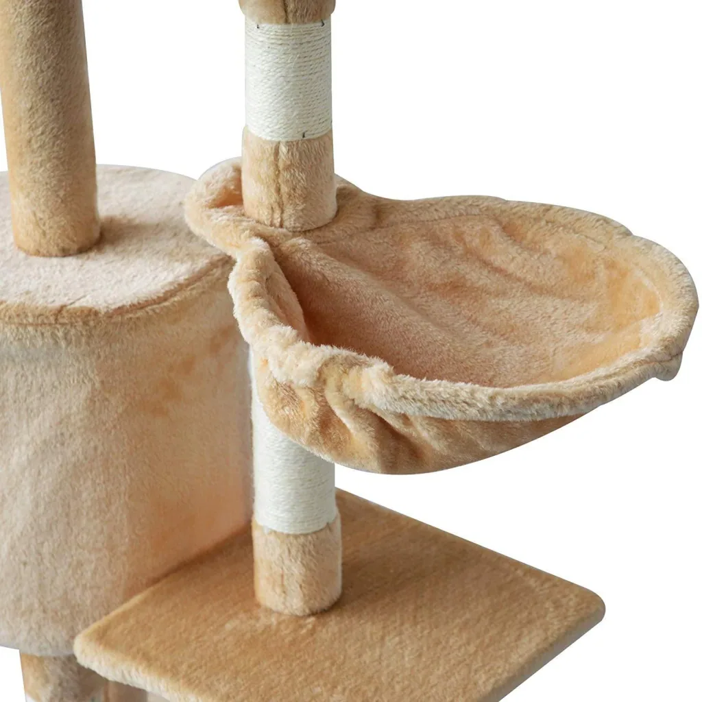 Katzenbaum Kratzbaum Katzenkratzbaum Kletterbaum 4 Spielzeug Beige