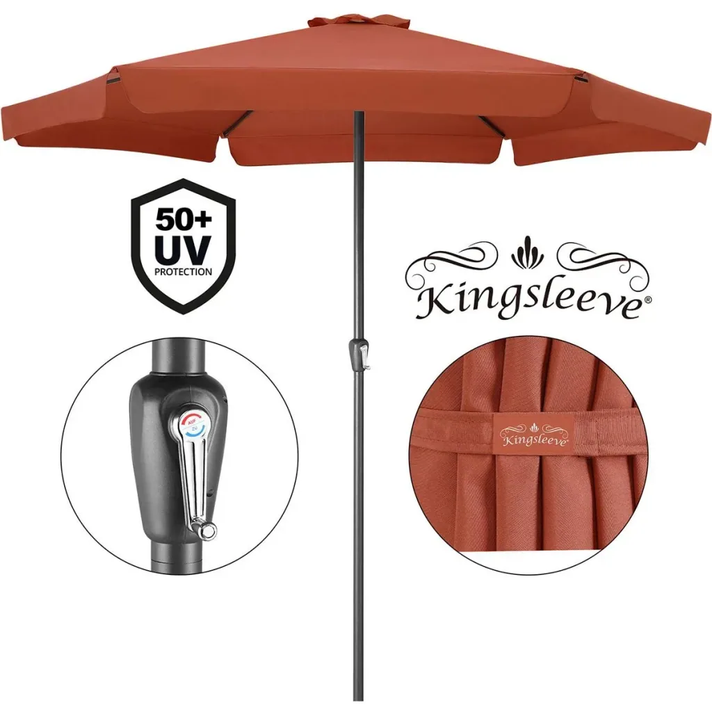 Aluminium XXL Sonnenschirm - terracotta - Ø330cm - UV-Schutz 50+