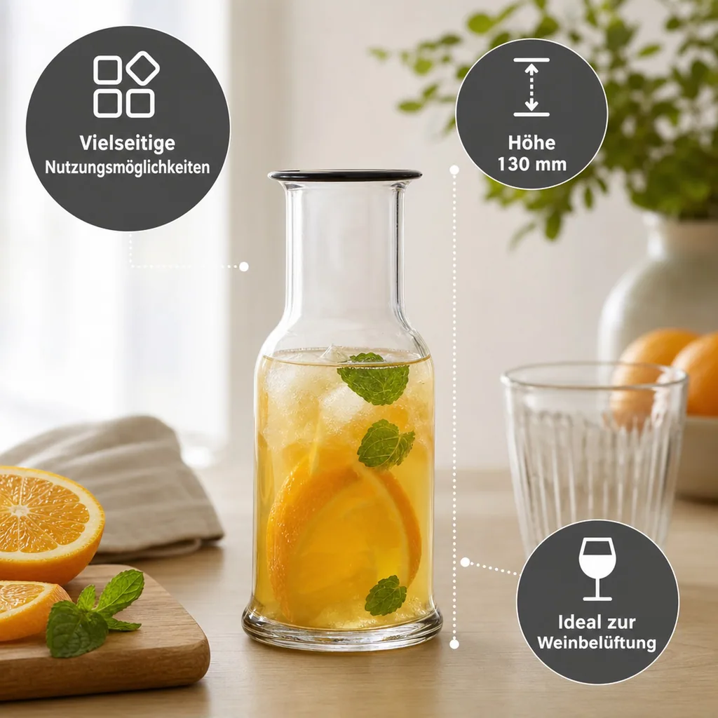 Wasserkaraffe, Glaskaraffe, Weinkaraffe - Purity, 0,1 L