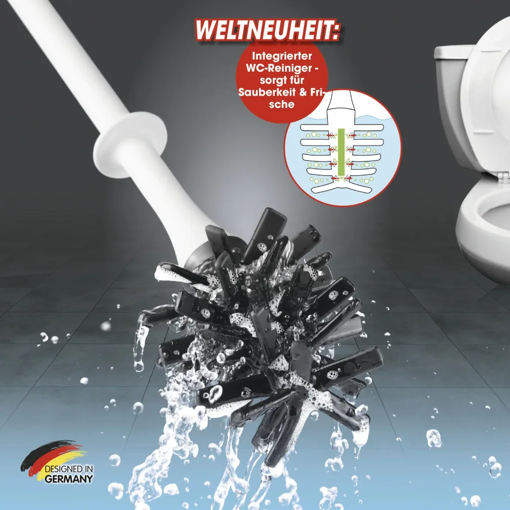 WC-Bürste mit integriertem Reinigungsstein, Silikon
