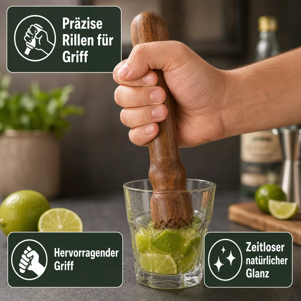 CAIPIRINHA PROFI - STÖßEL  gekerbt