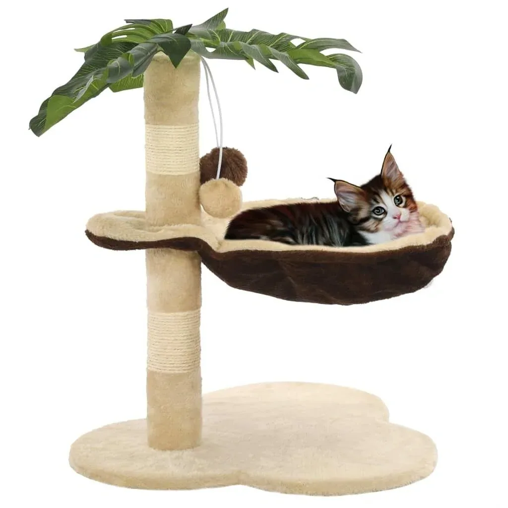 Sisal-Kratzbaum 50 cm beige und braun