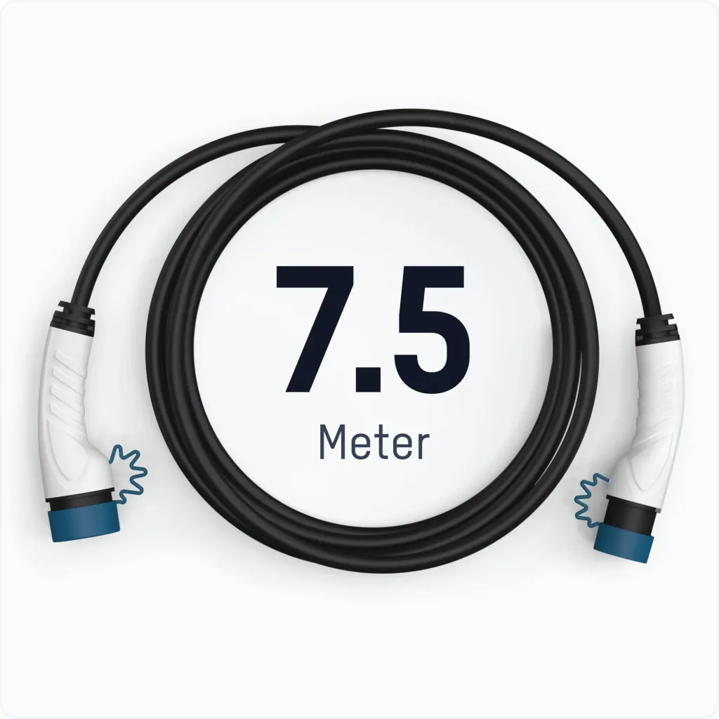 Autoladekabel 11KW TYP 2 MODE 3 16A 750 cm