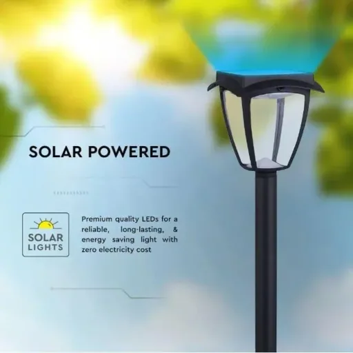VT-984 Sevilla Solar Gartenpfosten Solar LED Lampe - 2 Lichtfarben