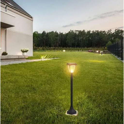 VT-984 Sevilla Solar Gartenpfosten Solar LED Lampe - 2 Lichtfarben