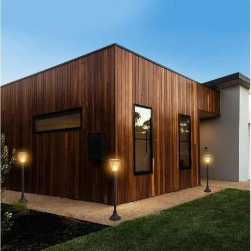 VT-984 Sevilla Solar Gartenpfosten Solar LED Lampe - 2 Lichtfarben