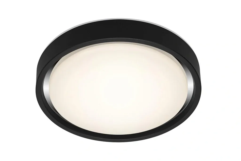 LED Deckenleuchte, rund, Ø 36 cm, CCT, Bewegungssensor, 30 Watt, schwarz