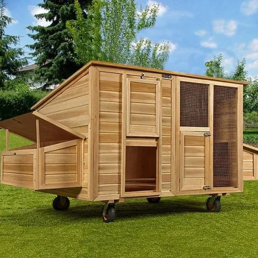 Hühnerstall 148 x 151 x 172 cm, Holz, Braun