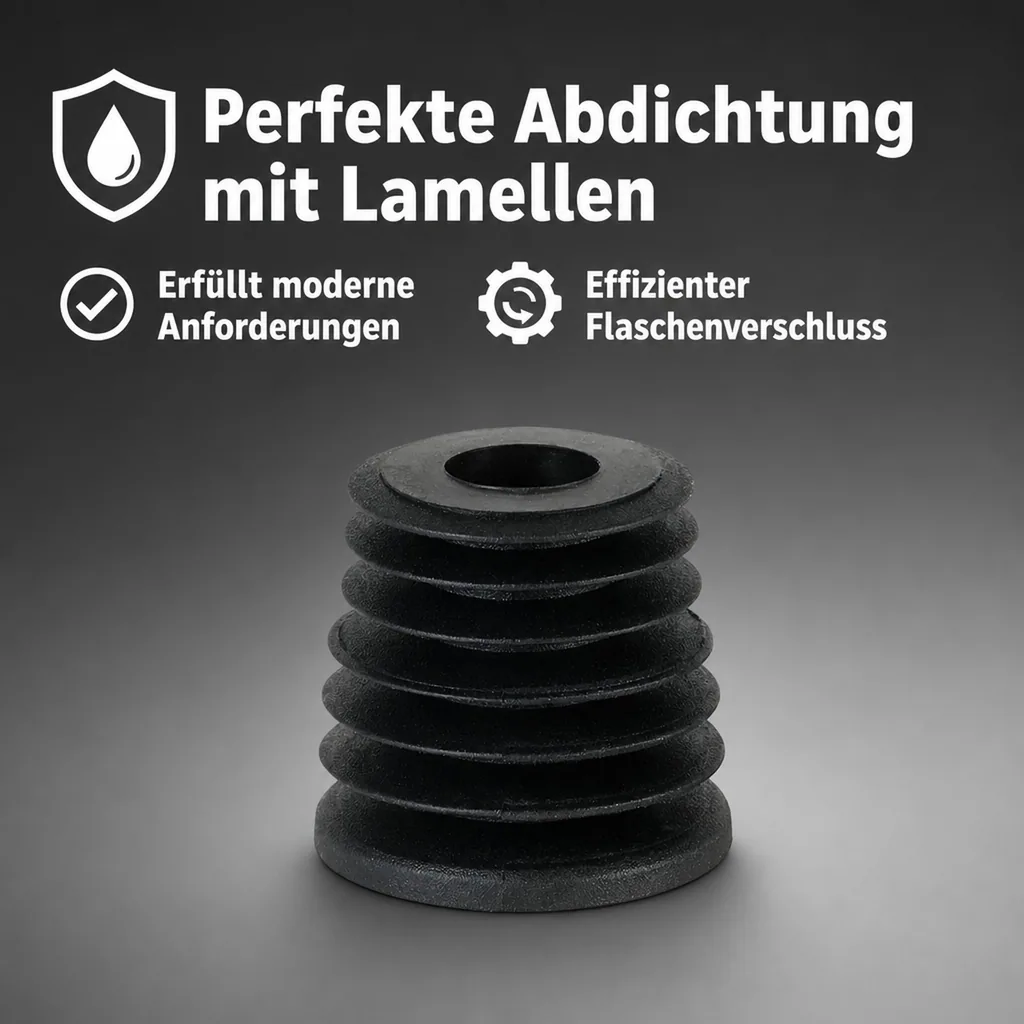 Lamellenkorken, Kunststoffkork - für 3.0 - 4.5 Liter Flaschen, 1 Stück