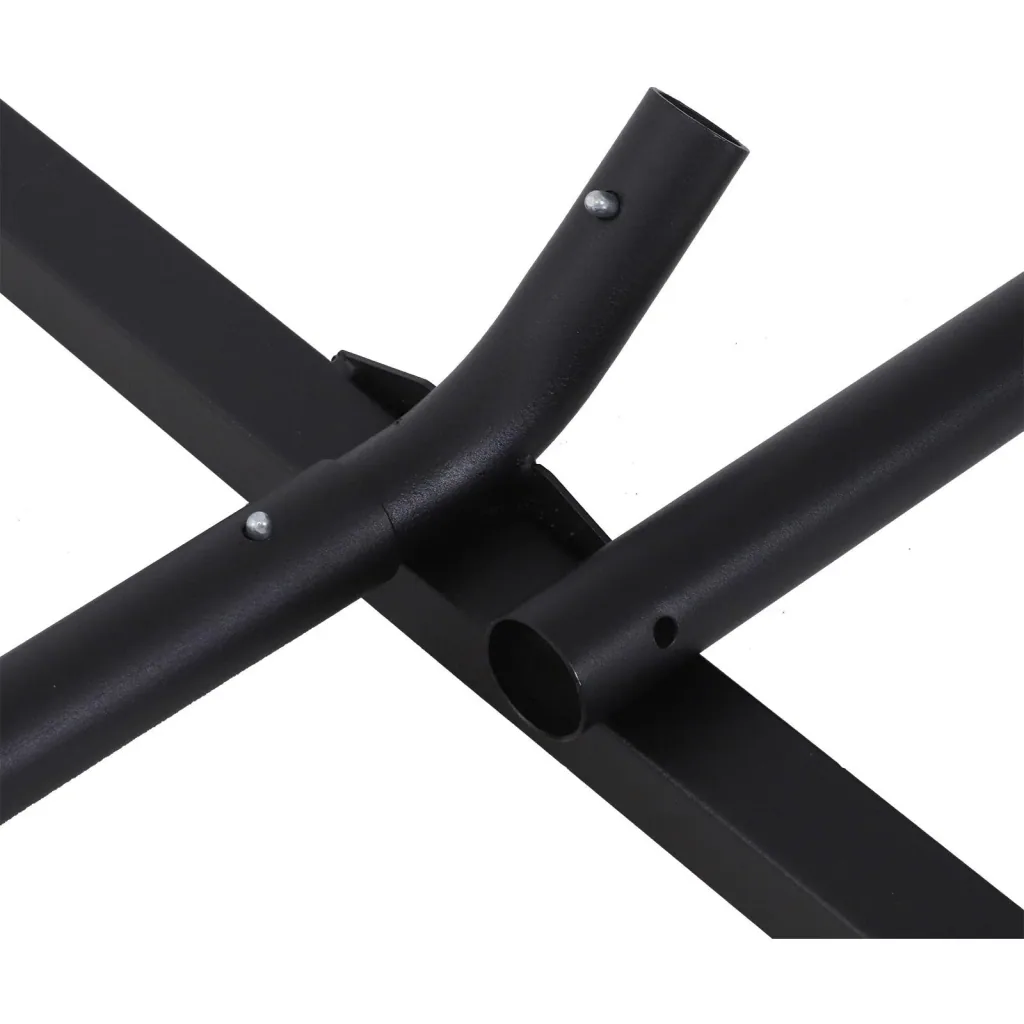 Hängemattengestell für Hängematte Hängemattenständer mit Hacken Garten Strand Metall 360x92x115cm bis 150kg