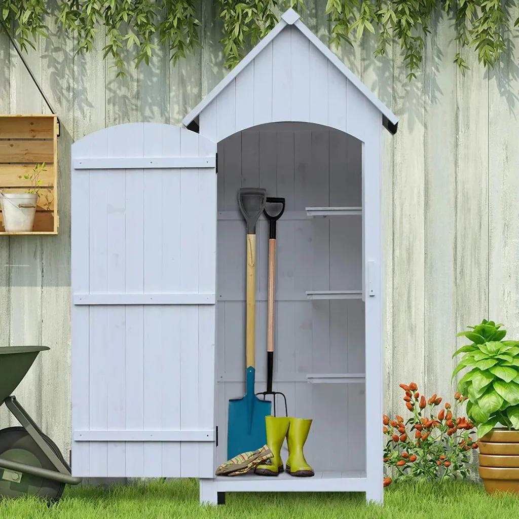 Gartenschrank mit Bitumenpappe