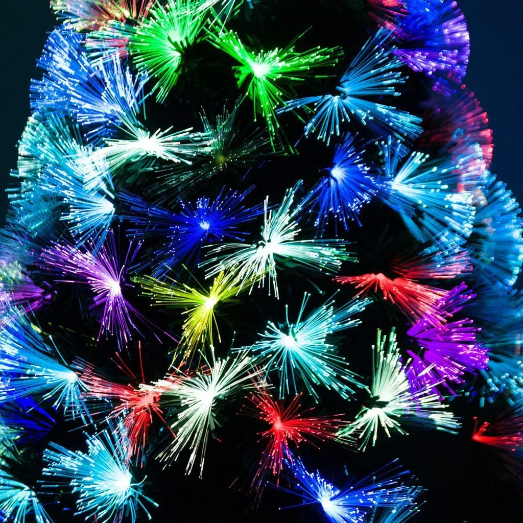 Weihnachtsbaum 120cm mit Ständer Glasfaser 7 Farben grün