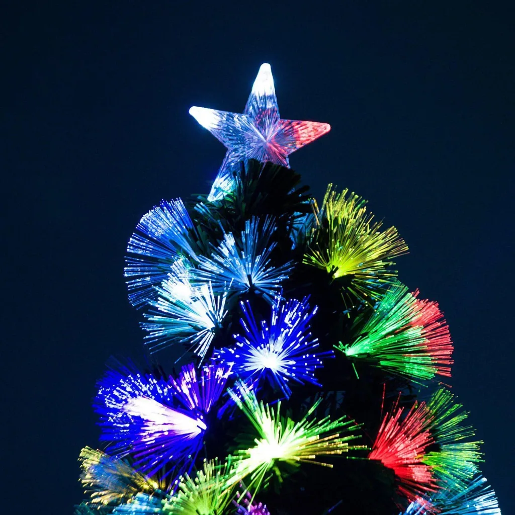 Weihnachtsbaum 120cm mit Ständer Glasfaser 7 Farben grün