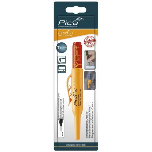 Markierstift blis 150/40 für tiefe Löcher - permanent - rot