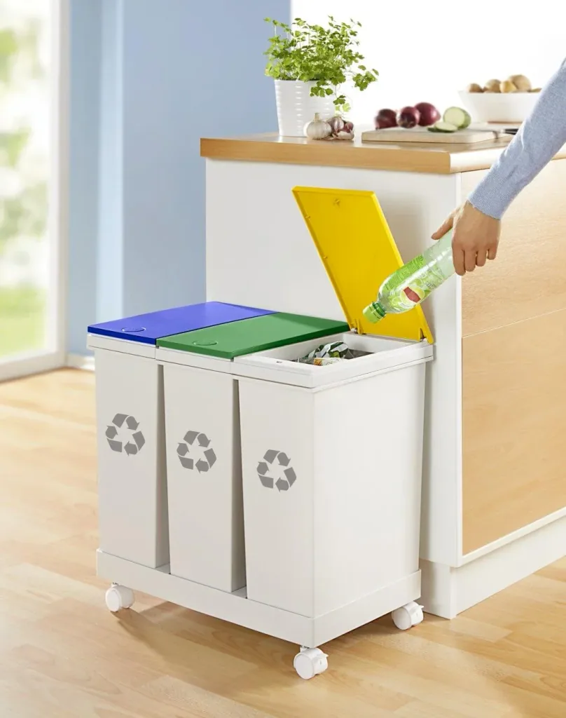 Mülltrenn-System "Genial", 3 Mülleimer, 53 x 33,5 x 52,5 cm