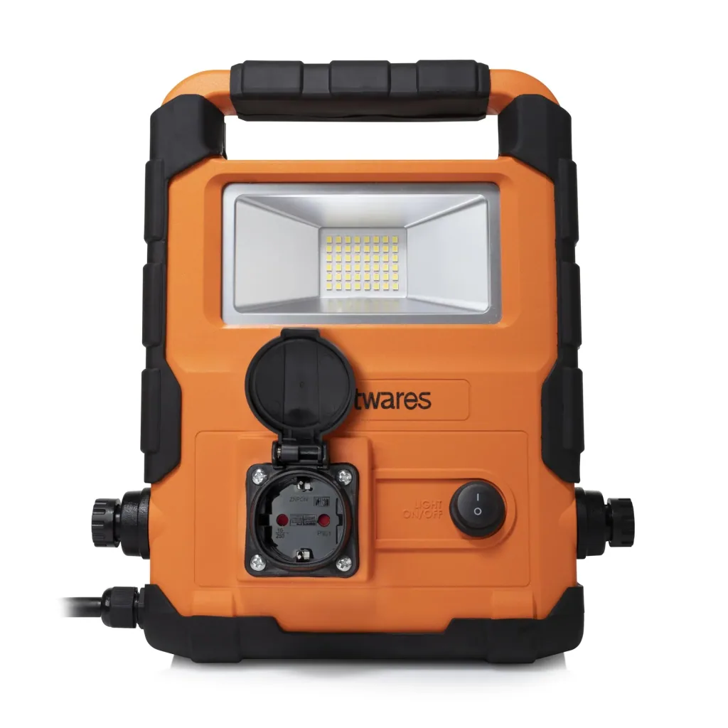 LED Arbeitsleuchte, faltbar mit Steckdose