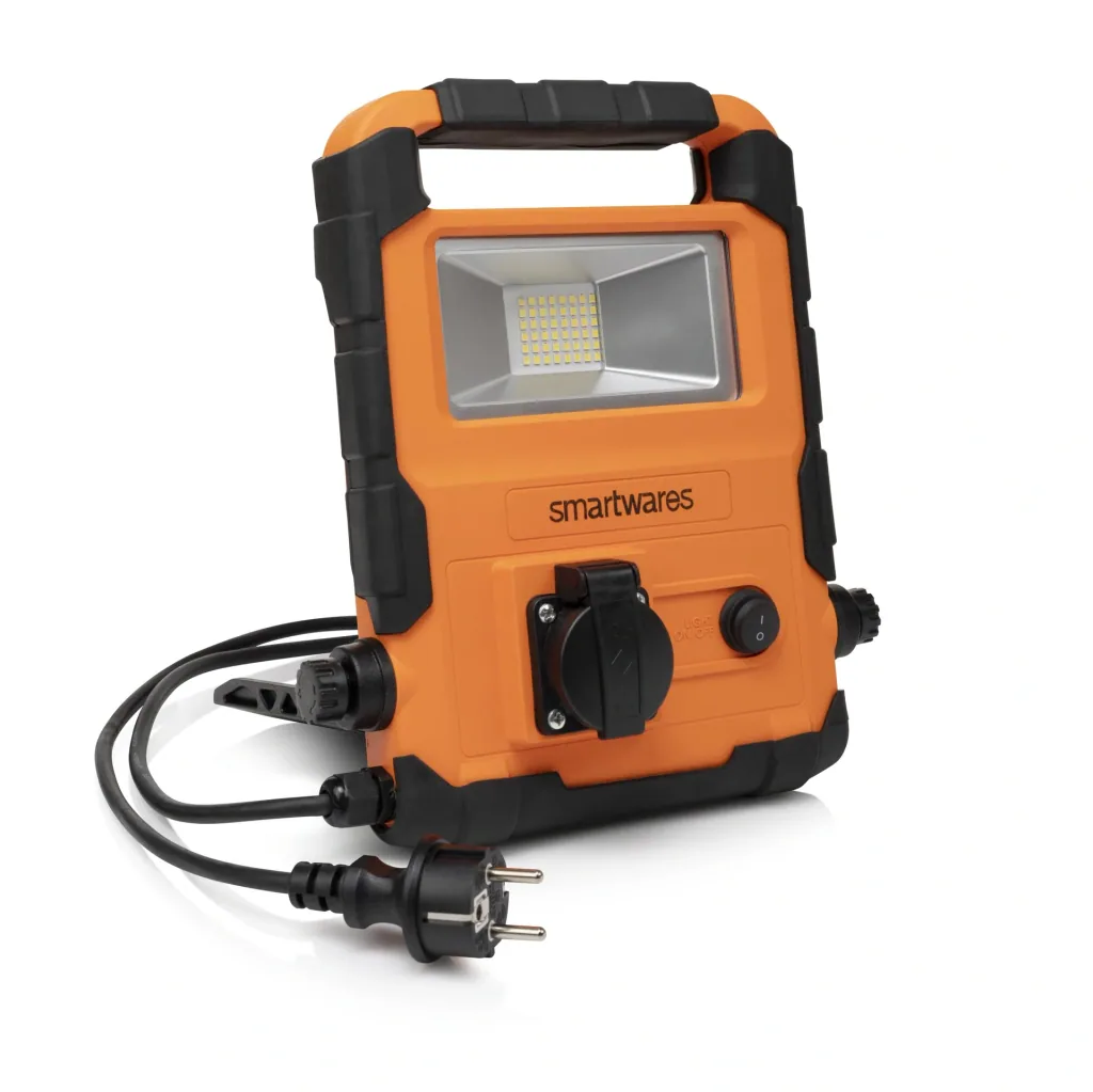 LED Arbeitsleuchte, faltbar mit Steckdose