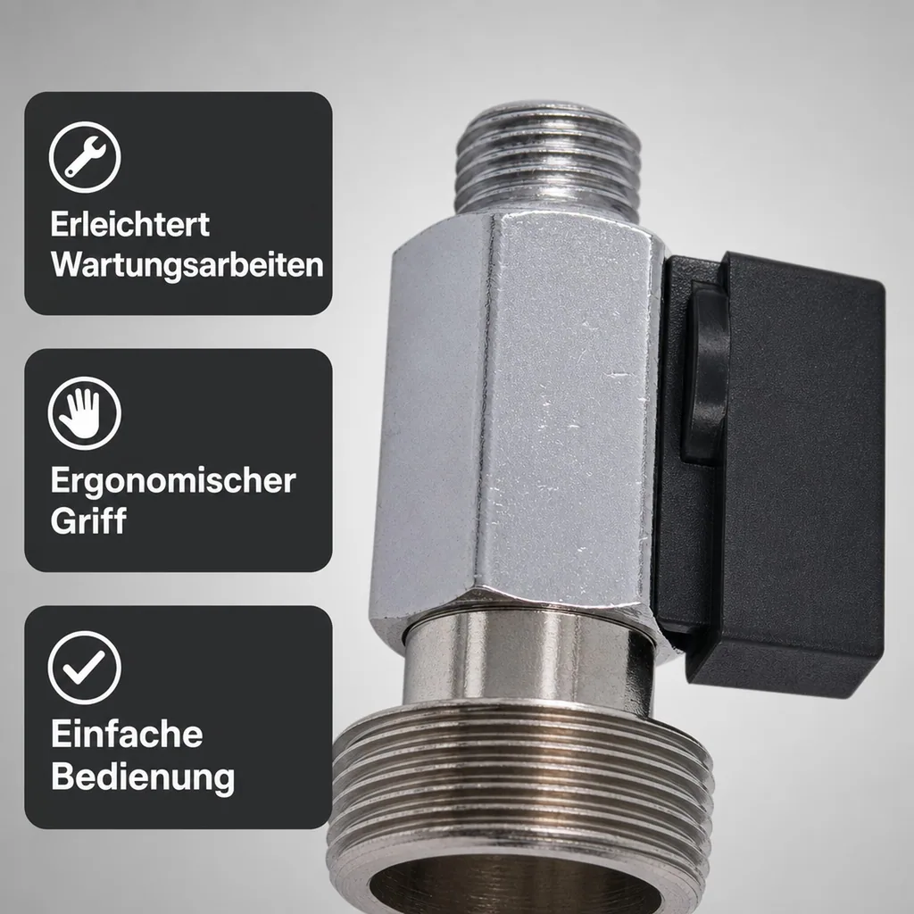 Absperrventil, Absperrhahn für Druckminderer, 1-leitig