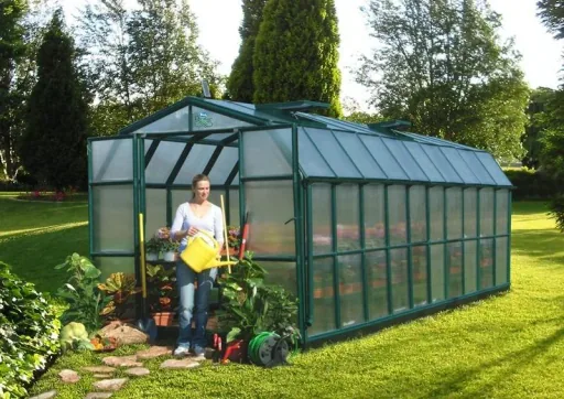 Kunststoff Gewächshaus Grand Gardener 410 mit Fundament, 267 x 639 x 238 cm