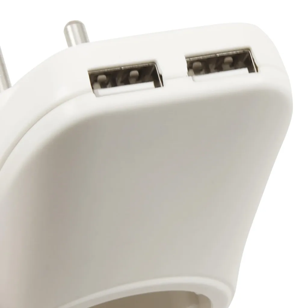 Steckdosen-Zwischenstecker 2x USB 2,1A