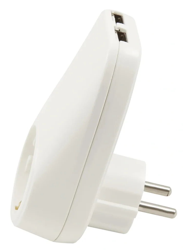 Steckdosen-Zwischenstecker 2x USB 2,1A