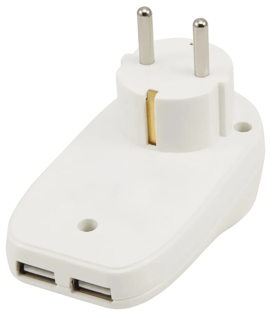 Steckdosen-Zwischenstecker 2x USB 2,1A